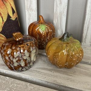 Fall Harvest decorating at its best 
Adorable pumpkins 🍂🆕🍂